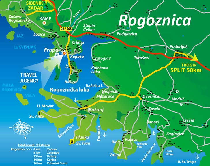 rogoznica karta grada Rogoznica rogoznica karta grada